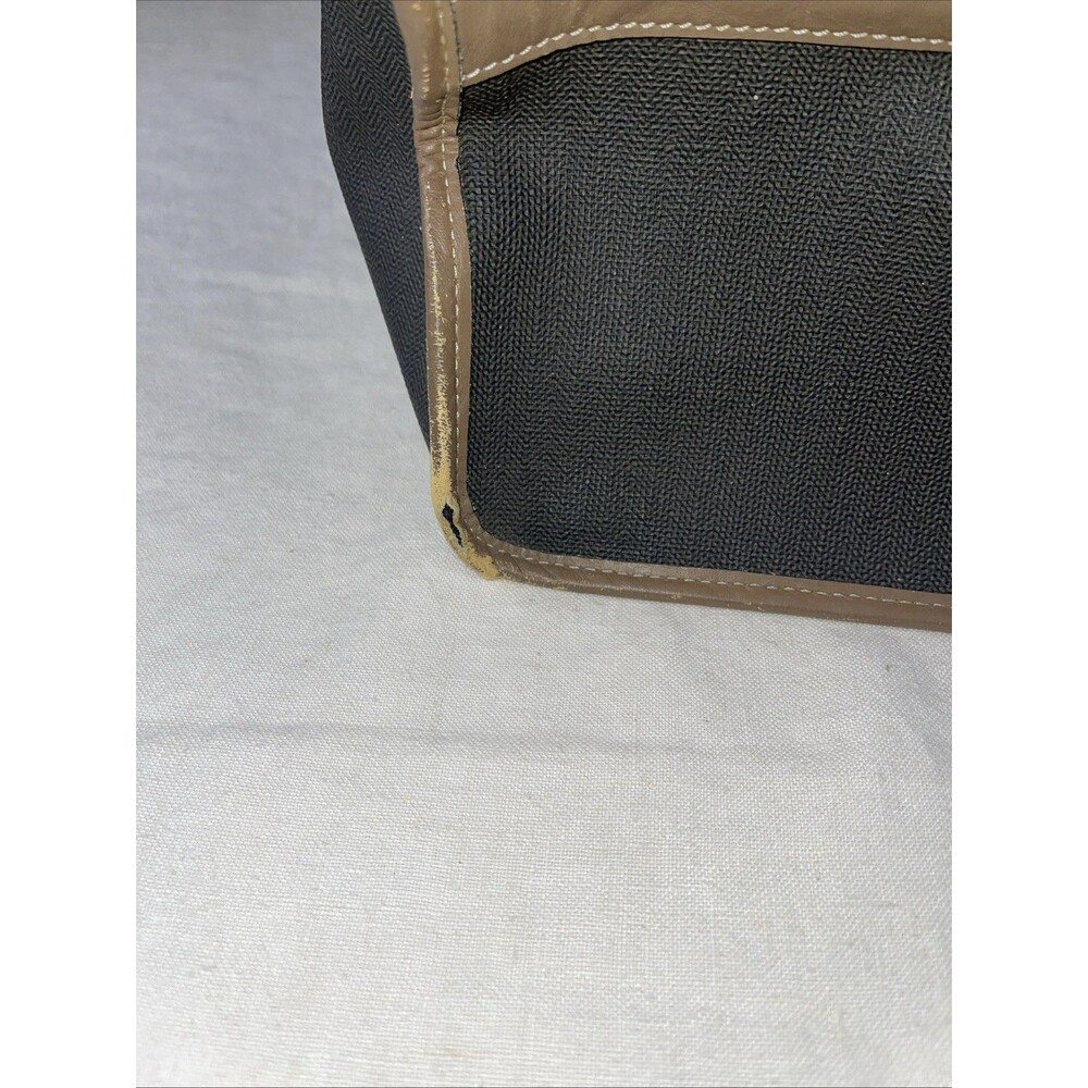 Dunhill Boston Travel Weekender Duffle Bag Coated Canvas Brown Leather Trim - Picture 5 of 12